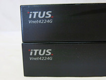 05K103 アイタス iTUS L2 Switch [Vnet4224G] 2点セット レイヤ2 通電OK 未確認 電源コード付属 現状 売り切り_画像2