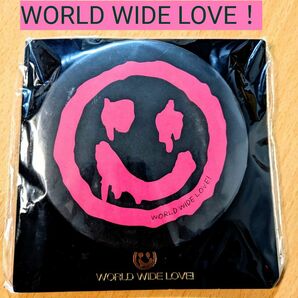 未使用 WorldWideLove! ワールドワイドラブ デッドスマイル バッジ 缶バッジ