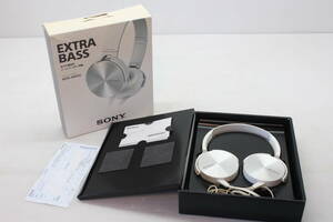 2000 jpy ~*S9* not yet inspection goods * SONY stereo headphone MDR-XB450 white Sony 