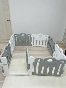 528 ALZIParu Zip playpen door 8 pieces set white gray 