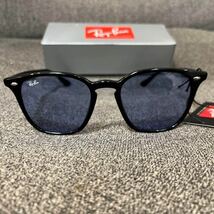 日本正規品！RayBan レイバン サングラスRB4258F 601/80 52 BLACK/BLUE アジアンフィット 正規品　ケース黒_画像2