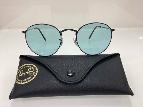 国内正規品RayBan レイバン　サングラス ラウンドメタル　ROUND METAL　 RB3447 002/64ルックスオティカジャパン ケース黒