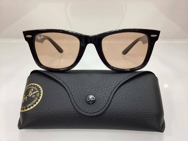 RayBan ウェイファーラー WAYFARER RB2140F 601/4B 52 アジアンフィット ブラック/ピンク(オレンジ)　レイバンサングラス