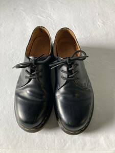 【500円スタート】 ドクターマーチン Dr.Martens ブラック 黒 レザー AW004 SK 04 S UK8【日本サイズ約27.0㎝相当】