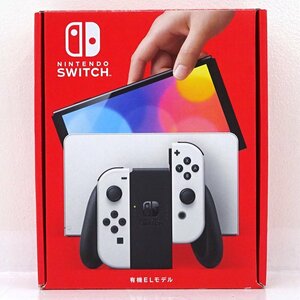 ★中古★Nintendo Switch 本体 Joy-Con(L)/(R)ホワイト 有機ELモデル HEG-S-KAAAA (ニンテンドースイッチ/1円～)★【GM649】