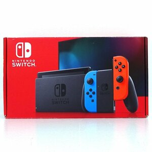 * used *Nintendo Switch body Joy-Con(L) neon blue /(R) neon red HAD-S-KABAA ( Nintendo switch /1 jpy ~)*[GM649]