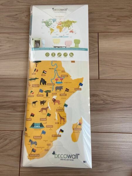 【新品未使用】デコウォール World Map Wall Sticker 知育玩具 世界地図