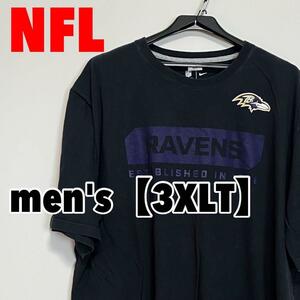 F449【NFL】半袖プリントTシャツ【3XLT】ボルティモア・レイブンズ