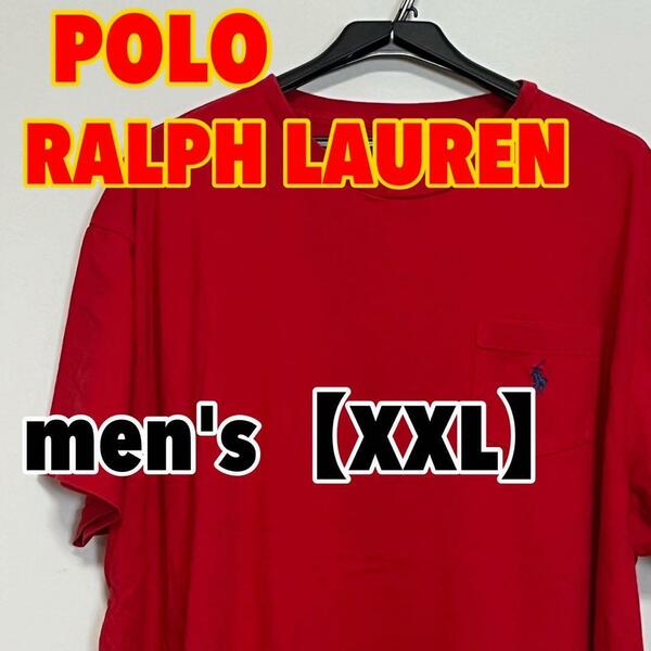 F469【POLORALPHLAUREN】半袖ポケットTシャツXXL Sステッチ