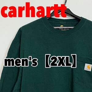 F539【carhartt】半袖ポケットロゴTシャツ【2XL】