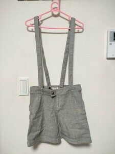 ☆【repit】ショートパンツ☆サスペンダー付き☆サイズ38☆レディース☆USED【242】