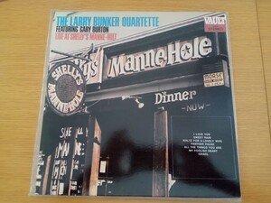 THE LARRY BUNKER QUARTETTE /LIVE AT SHELLYS MANNE-HOLE　ラリー・バンカーカルテット　中古LPレコード　ブルース　ジャズ