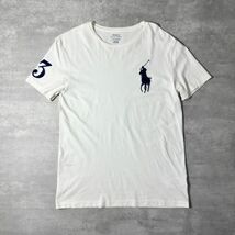 L0067 POLO Ralph Lauren ポロラルフローレン メンズ クルーネック ビッグポニー 半袖 半袖 Tシャツ トップス 刺繍 ホワイト S 170/92A_画像1