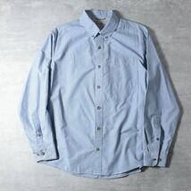 L0170 Eddie Bauer エディーバウアー メンズ 長袖 ボタンダウン メッシュ シャツ アウトドア 薄手 カジュアル ブルー M_画像1