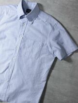 L0167 Maker's Shirt 鎌倉シャツ メンズ MANHATTAN 半袖 オックスフォード ボタンダウン カッター Yシャツ ビジネス カジュアル ブルー L_画像2