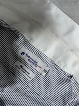 L0164 Maker's Shirt 鎌倉シャツ メンズ Xinjiang 100 ストライプ柄 長袖 クレリック シャツ ビジネス カジュアル ネイビー 白 39 82_画像4