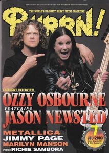 BURRN! /OZZY OSBOURNE/JASON NEWSTED/METALLICA/JIMMY PAGE/MARILYN MANSON/RICHIE SAMBORA/ヘヴィ・メタル・マガジン 2003年7月号