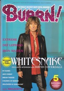 BURRN! /WHITESNAKE/EXTREME/DEF LEPPARD/IRON MAIDEN/IN FLAMES/ARCH ENEMY/DREAM THEATER/ヘヴィ・メタル・マガジン 2008年5月号