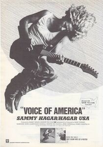 Sammy Hager - Voice Of Amrica アルバム宣伝 / Anthrax - Indians アルバム宣伝 / 雑誌切り抜き