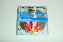 ●　新品未開封 「Mitsubishi Rewritable　MO 128MB」 MAC,DOS/V,98対応　●_画像2