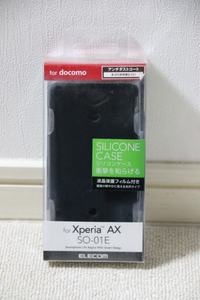 docomo☆Xperia AX☆SO-01E☆シリコンケース☆ブラック☆保護フィルム付☆2