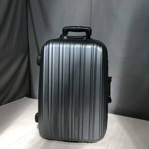 O378】キャリーバッグ キャリーケース スーツケース　シルバー　軽量　機内持ち込みサイズ　