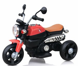  электрический пассажирский мотоцикл электрический 3 колесо мотоцикл Ⅱ [ красный ] [ Honshu * Сикоку бесплатная доставка!] игрушка-"самокат" можно ехать электрический игрушка мотоцикл ребенок подарок 3~8