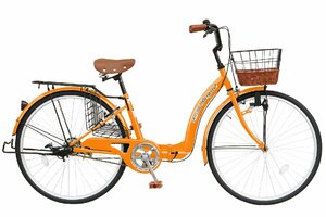  foldable bicycle 26 -inch Pas pieTS-26 orange [ Honshu * Shikoku free shipping!] cycle stylish carrier attaching key attaching both . stand 