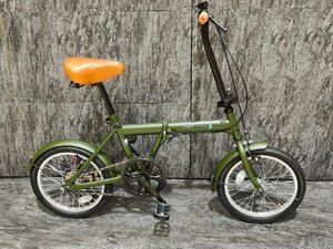 [** new goods unused outlet **] wire pills attached compact 16 -inch folding bicycle single gear khaki [SK06795]