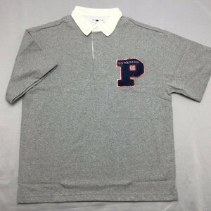 【送料無料】【新品】US.POLO.ASSN　メンズ半袖ラガーシャツ（コットン100％ 日本製）　　 L　　モクグレー★22128