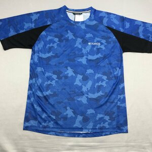 【送料無料】【新品】Kaep aメンズ半袖Tシャツ(メッシュ素材 接触冷感 吸水速乾 UVカット 再帰反射）　 LL　2L　　ブルー★362231