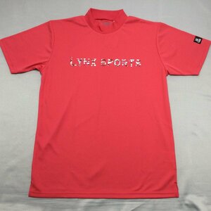 【送料無料】【新品】Lynx メンズ半袖Tシャツ（接触冷感素材 ハイネック 吸汗速乾 UVカット）　 L 　　ピンク★32202