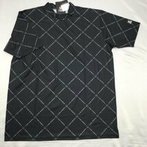 【送料無料】【新品】Lynx メンズ半袖Tシャツ（ストレッチ素材 ハイネック 吸汗速乾 UVカット）　 L 　　ブラック★32205_画像1