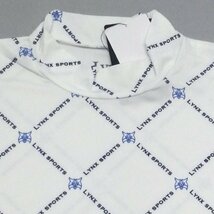 【送料無料】【新品】Lynx メンズ半袖Tシャツ（ストレッチ素材 ハイネック 吸汗速乾 UVカット）　 3L 　　ホワイト32205_画像2