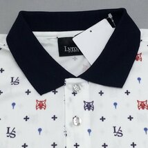 【送料無料】【新品】Lynx メンズ半袖ポロシャツ（接触冷感 吸汗速乾 UVカット）　　L　 　ホワイト★32108_画像2