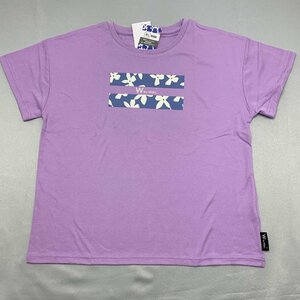 [ free shipping ][ new goods ] lady's short sleeves T-shirt ( contact cold sensation easy type ) M lavender *32207