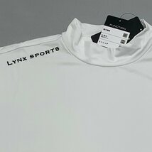 【送料無料】【新品】Lynx メンズ半袖Tシャツ（ストレッチ素材 ハイネック 吸汗速乾 UVカット）　 M 　　ホワイト★32201_画像2