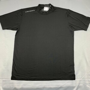 【送料無料】【新品】Lynx メンズ半袖Tシャツ（ストレッチ素材 ハイネック 吸汗速乾 UVカット）　 S 　　ブラック★32201