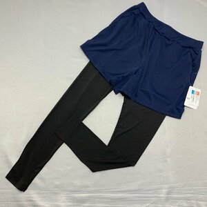 [ бесплатная доставка ][ новый товар ]BODY GLOVE женский Athlete комплект ( шорты + леггинсы )(. вода скорость .UV cut ) M темно-синий *23113