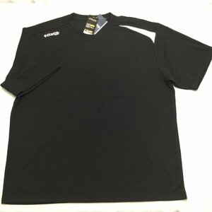 【送料無料】【新品】Kaepa メンズ半袖Tシャツ(ワッフル素材 吸水速乾 UVカット）　4L　　ブラック★362244