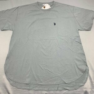 【送料無料】【新品】US.POLO.ASSNレディース半袖Tシャツ（コットン100％ チュニック丈 ゆったりタイプ）　　M　　 サックス★12235