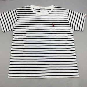 【送料無料】【新品】US.POLO.ASSN　レディース半袖Tシャツ　　L　　　ネイビー＊オフホワイト★31201