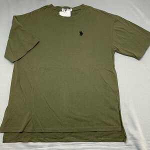 【送料無料】【新品】US.POLO.ASSN レディース半袖Tシャツ（コットン100％ チュニック丈）　　フリーサイズ　　カーキ★13225