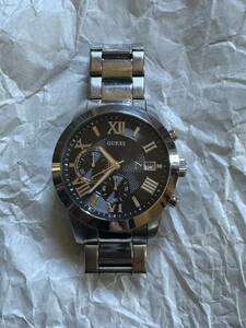 ゲス　GUESS 腕時計　クォーツ　日付付き腕時計　アナログ　BLK SLV w0668g3 メンズ　クォーツ腕時計