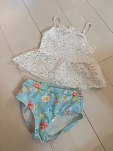 レース　水着 女の子 ホームクリーニング済み ビキニ 110cm 子供服 女の子 キッズ 夏服 半袖