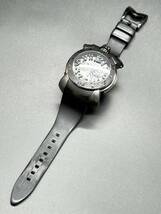 H5565 GaGaMILANOガガミラノ48MMクロノグラフメンズ腕時計クォーツプッシュボタンラバーベルト高級ラインフルブラック_画像8