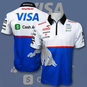 【Mサイズ】VISA Cash App RB F1チーム 2024 レプリカポロシャツ 角田裕毅 リカルド アパレルの画像1