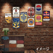 109 ブリキ看板 20×30㎝ Coca-Cola コカ・コーラ ガレージ メタルプレート アメリカンインテリア 世田谷ベース_画像4