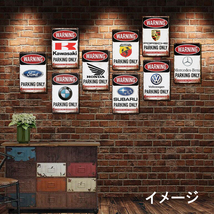 37 ブリキ看板 20×30㎝ KAWASAKI PARKING ONLY カワサキ ガレージ メタルプレート アメリカンインテリア 世田谷ベース_画像4