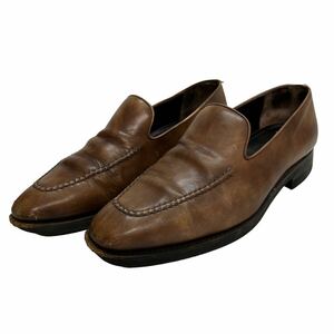 C898 PERFETTOperufeto men's business shoes Loafer slip-on shoes 6 approximately 24cm Brown leather vibram Vibram sole 